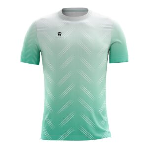 Customised Sportswear | Half Sleeve Cycling T-shirt for Men White & Green Color