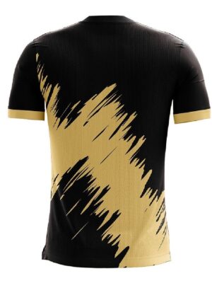 Men’s Round Neck Cycling Tshirt | Custom Cycling Apparel Black & Golden Color