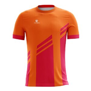 Stylish Bike Riding T shirt for Men | Custom Cycling Clothing Orange & Pink Color