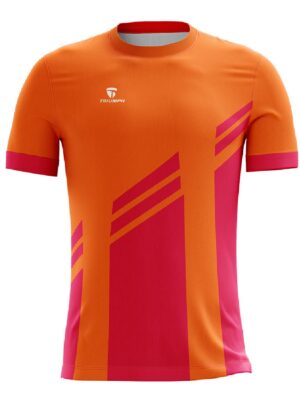 Stylish Bike Riding T shirt for Men | Custom Cycling Clothing Orange & Pink Color