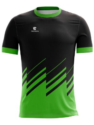 Cycling Jersey for Men Breathable Short Sleeve Tshirts Black & Green Color