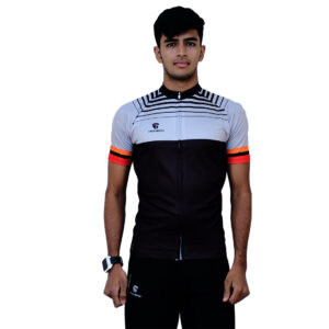Custom Cycling Jersey for Men Black, Red & White Color