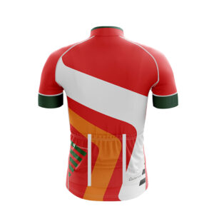 Custom Cycling Jersey for Men | Bicycle Clothing Red, White & Orange Color