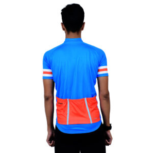 Mountain Bike Jersey | Unisex Custom Bicycle Jersey White, Blue & Red Color