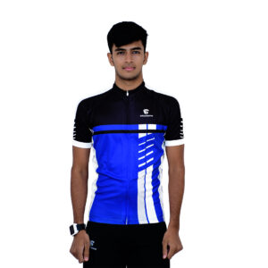 Custom Cycling Jersey | Cycle Jersey For Men Black & Blue Color