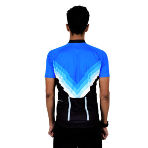 Sublimated Lightweight Cycling Jersey for Men Black, Blue & White Color