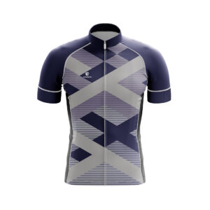 Men’s Road Cycling Half Sleeved Jersey Dark Purple & White Color