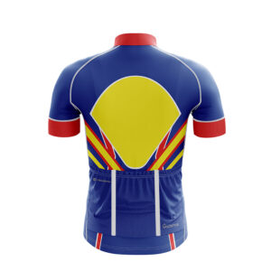 Men’s Cycling Jersey | Custom Printed Bicycle Clothing Blue, Yellow & Red Color
