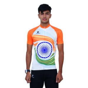 India Republic | Independence Day Cycling Jersey for Men Indian Flag Color