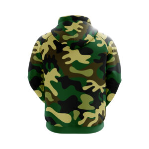 Camouflage Hoodie | Full Printed Green Army Hoodies Camo Green Color