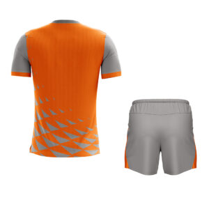 Running Halfsleeve Printed Jersey & Dri-Fit Short For Men Orange & Grey Color
