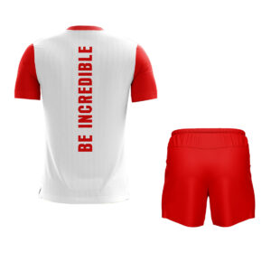 Running T-Shirts for Men | Activewear Dri-Fit Jersey & Short White & Red Color