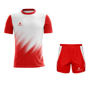 Training / Workout / GYM Jersey & Short For Men | Custom Sports T Shirts White & Red Color
