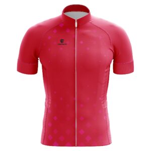 Men’s Cycling Jersey Ultra-Light Breathable Cycling Short Sleeve Top Pink Color