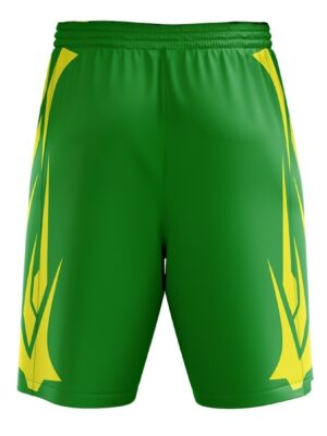 Men’s Regular Fit Sports Shorts | Custom Basketball Clothes Green & Yellow Color
