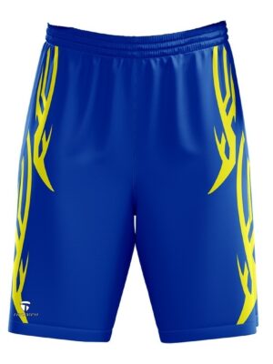 Basketball Shorts | Active Athletic Performance Shorts for Men Blue & Yellow Color