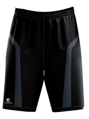 Black Casual Men Basketball Shorts with Pockets for Running Workout Activewear Black Color