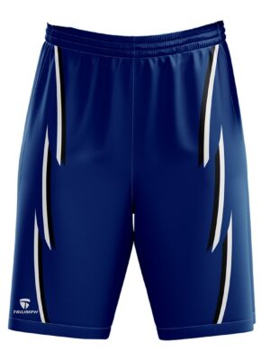 Above Knee Sports Shorts for Workout Practice | Custom Sportswear Blue Color