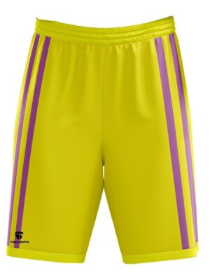 Basketball Shorts | Athletic Gym Shorts Relaxed Fit Running Jogger Shorts with Pockets Yellow & Pink Color