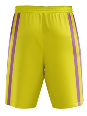 Basketball Shorts | Athletic Gym Shorts Relaxed Fit Running Jogger Shorts with Pockets Yellow & Pink Color