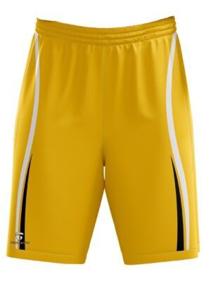 Youth Basketball Shorts | Regular Fit Sports Shorts with 2 Side Pockets Chrome Yellow Color