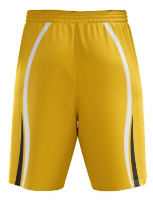 Youth Basketball Shorts | Regular Fit Sports Shorts with 2 Side Pockets Chrome Yellow Color