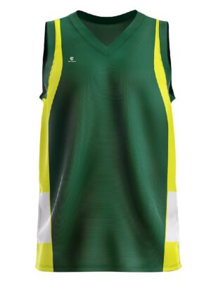 Basketball Jersey For Men | Custom Printed Sportswear Green & Yellow Color