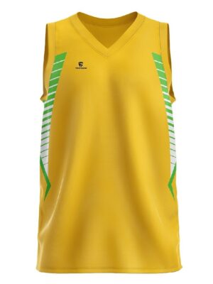 Men Sleeveless Basketball Jersey | Custom Sports Clothes Yellow Color