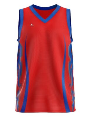 Sleeveless Basketball Jersey / T Shirt for Unisex | Custom Team Clothes Red & Blue Color