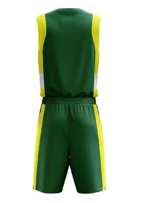 Basketball Jersey & Shorts For Men | Custom Printed Sportswear Green & Yellow Color