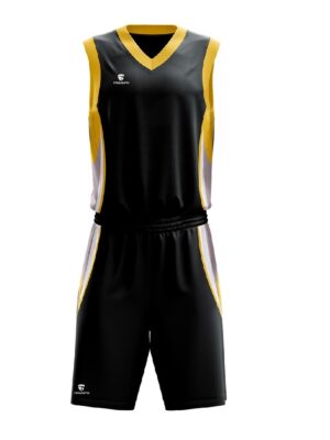 Basketball Jerseys For Man | Custom Sportswear Uniform Black & Yellow Color