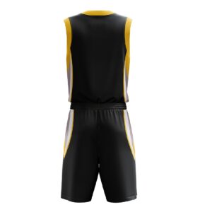 Basketball Jerseys For Man | Custom Sportswear Uniform Black & Yellow Color