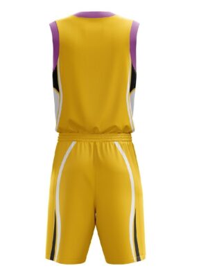 Men Sleeveless Basketball Jersey | Custom Sports Uniform for Team Yellow Color