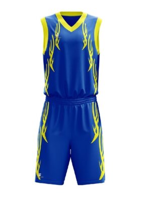 Basketball Shorts for Men | Design Your Own Basketball Tshirts Blue & Yellow Color