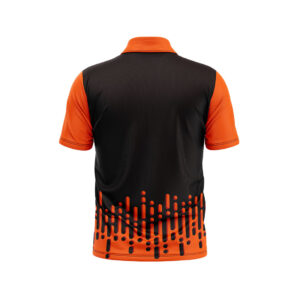 Cricket Jersey Polo Neck Half Sleeve Cricket Shirt for Men Orange & Black Color