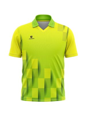Branded Cricket Jersey Cricket Tournament Sports T-shirt for Men Green & Yellow Color