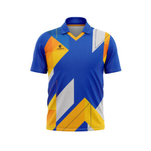 Men’s Cricket Shirt Cricket Team Jersey Blue & Yellow Color