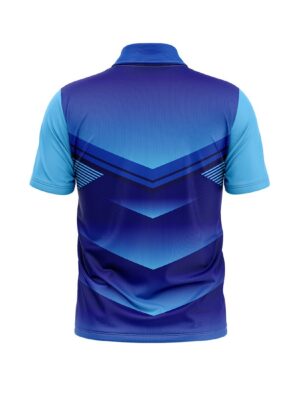 Mens Cricket Jersey Full Printed Shirts Dark & Light Blue Color