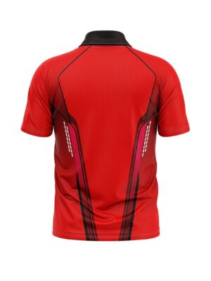 Mens Cricket Sports Jersey Customized Cricket T-shirt Red & Black Color