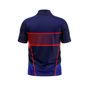 Full Sublimation Cricket Club Jersey New Pattern Cricket Sports T-Shirts for Men Blue & Red Color