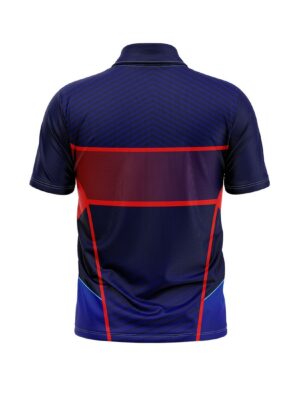 Full Sublimation Cricket Club Jersey New Pattern Cricket Sports T-Shirts for Men Blue & Red Color