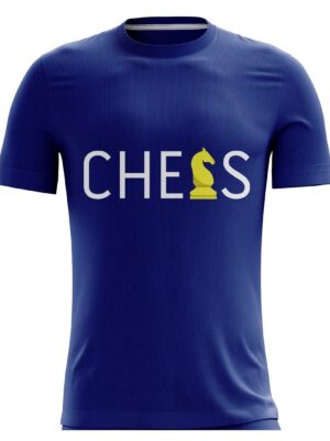 Chess Game T Shirt for Kids Men | Oversized Sports T-Shirts Blue Color