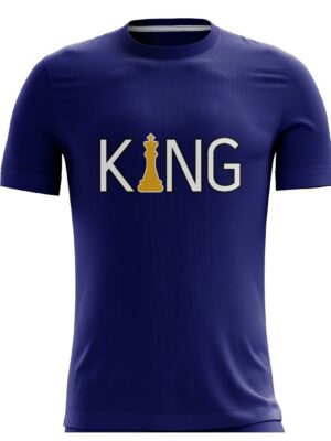 Chess King T-Shirt | Chess Lover Kids Boys Girls Cool Player T Shirts Blue Color