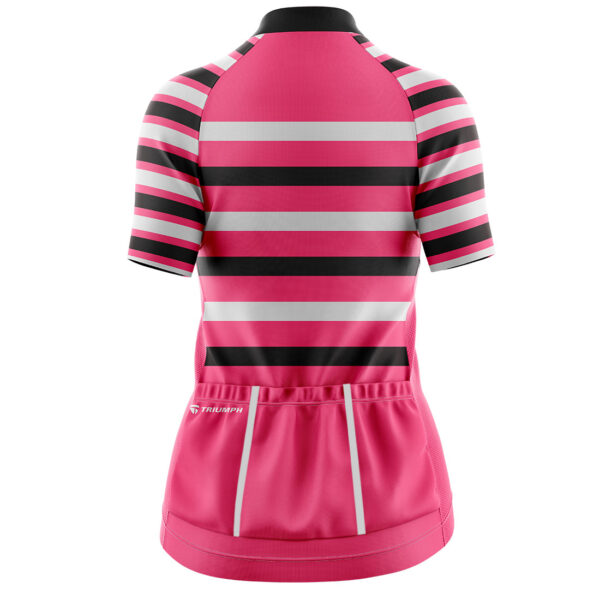 Womens Cycling Jersey | Mountain Bicycle Tees for Ladies | Cycle Clothes Pink, Black & White Color