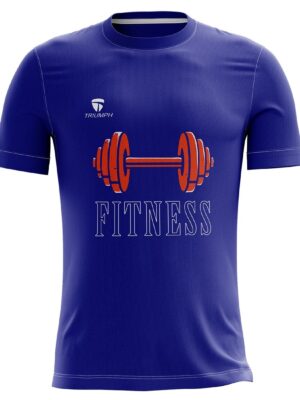 GYM Workout T Shirts for Men | Short Sleeve Athletic T-Shirts Blue Color