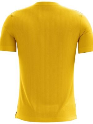 Mens Workout Gym Short Sleeve T Shirt Active Athletic Running TShirts Yellow Color