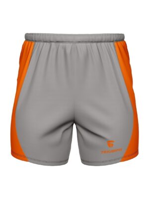 Men’s Workout & Gym Exercise Fitness Shorts Grey & Orange Color