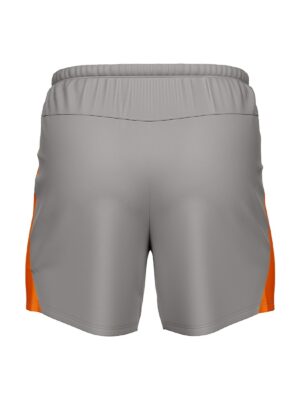 Men’s Workout & Gym Exercise Fitness Shorts Grey & Orange Color