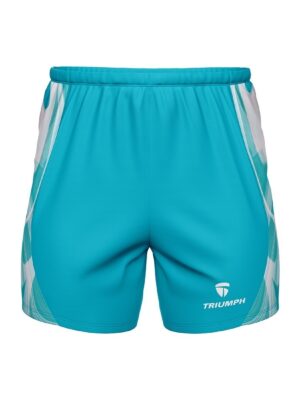 Men’s Workout Shorts Lightweight Training Yoga Gym Short with Zipper Pockets Blue & White Color