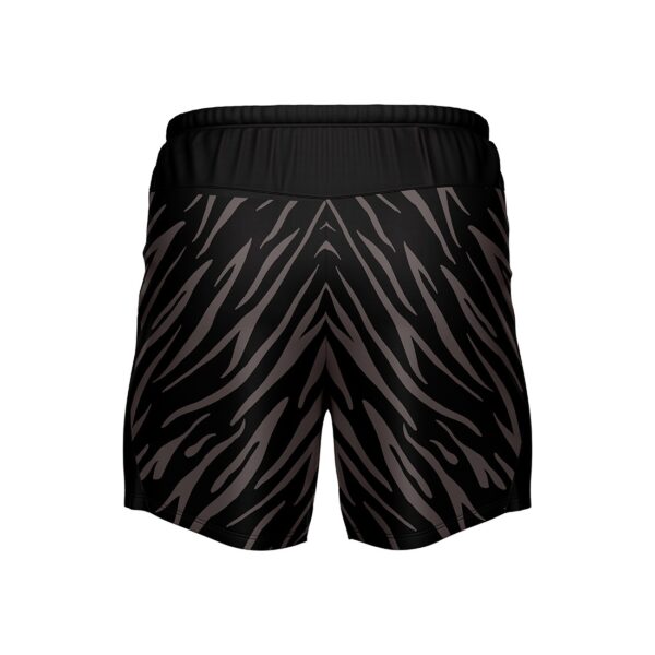 Men’s Exercise Shorts Quick Dry Athletic Workout Gym Shorts with Zipper Pockets Black Color